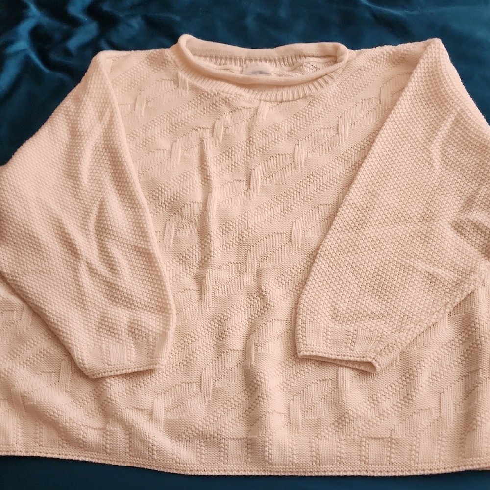 Bobby Brooks Woman Cozy Cream Crew Neck Sweater